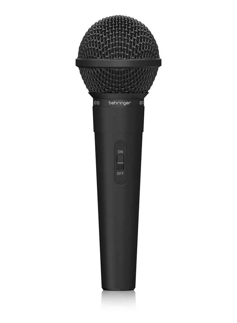 Behringer Dynamic Vocal Microphone with Cable & 6.3mm TS Connector BC110