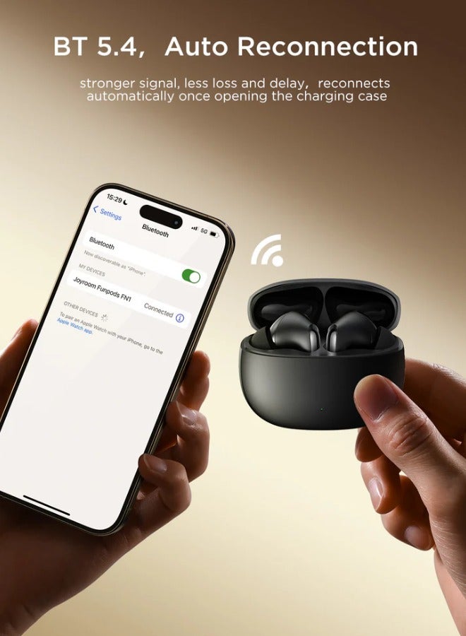 ANC True Wireless Earphones BT 5.4 Supports Connecting To 2 Devices Wirelessly, 4 Mics, AI Calling Noise Reduction Earphone White