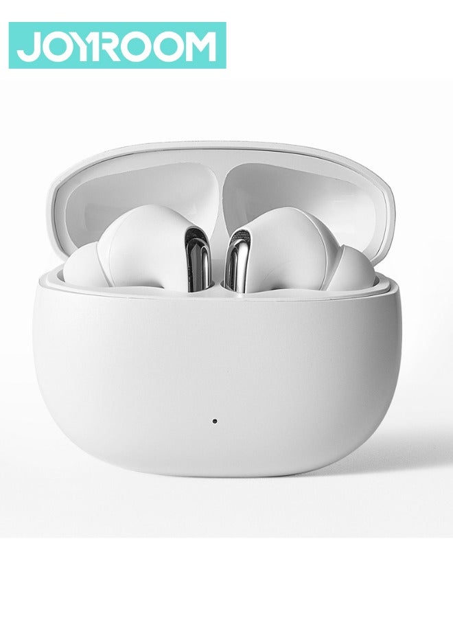 ANC True Wireless Earphones BT 5.4 Supports Connecting To 2 Devices Wirelessly, 4 Mics, AI Calling Noise Reduction Earphone White