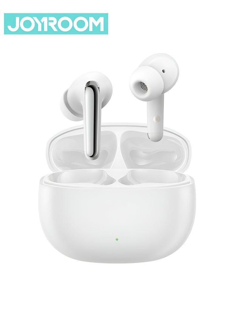 ANC True Wireless Earphones BT 5.4 Supports Connecting To 2 Devices Wirelessly, 4 Mics, AI Calling Noise Reduction Earphone White