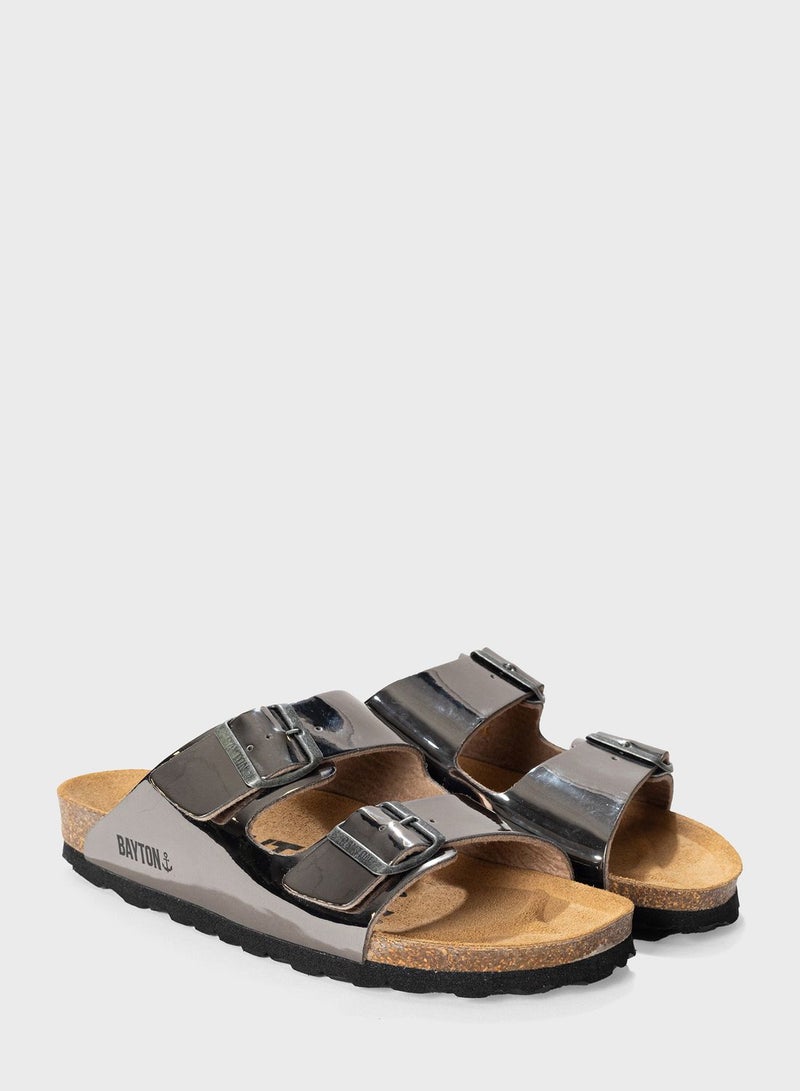 Atlas Double Strap Flat Sandals