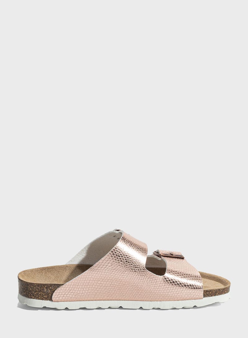 Tracy Double Strap Flat Sandals