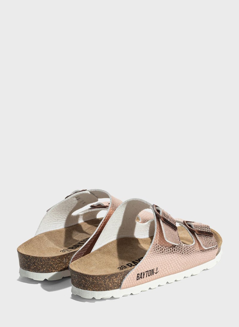 Tracy Double Strap Flat Sandals