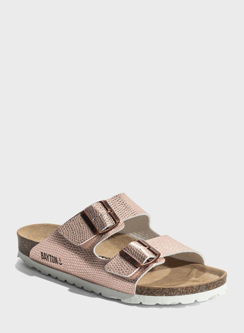 Tracy Double Strap Flat Sandals