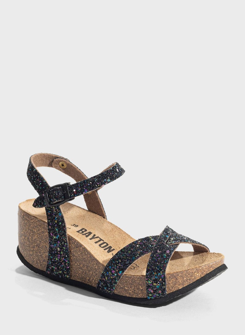 Penny Multi Strap Wedge Sandals