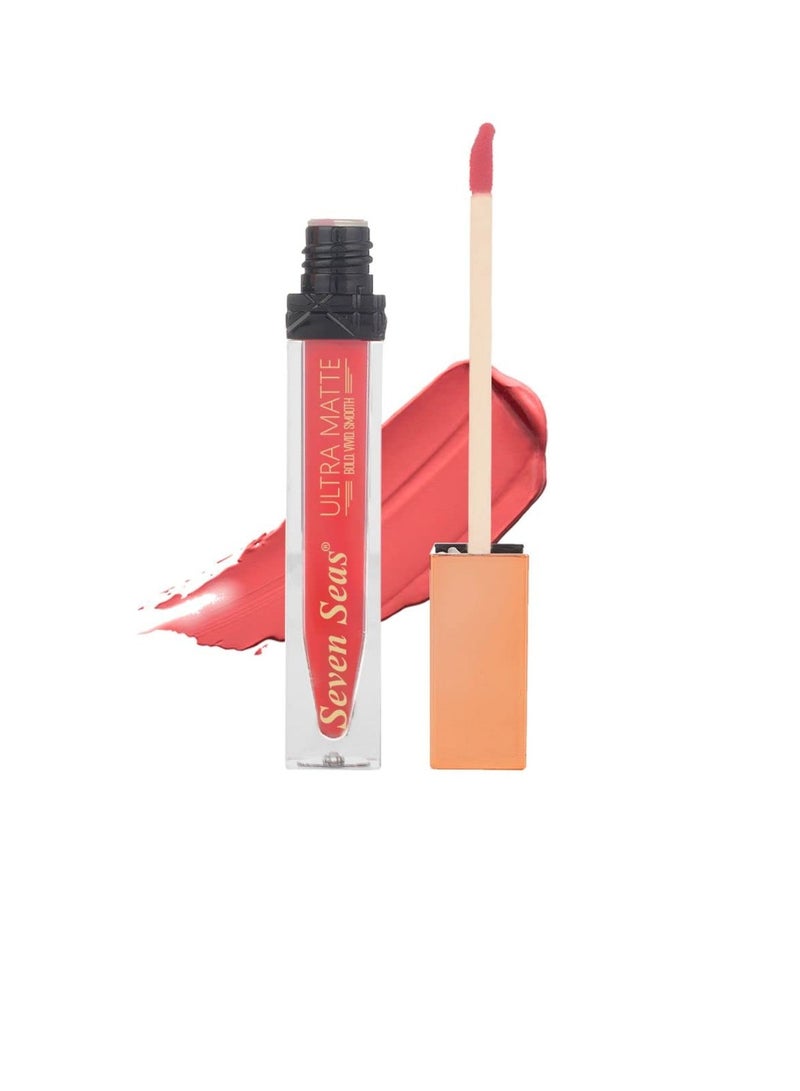 Seven Seas Ultra Smooth Matte Liquid Lipstick Smooth Lip Color Weightless Finish Long Lasting Matte Liquid Lipstick for Women Apple Candy