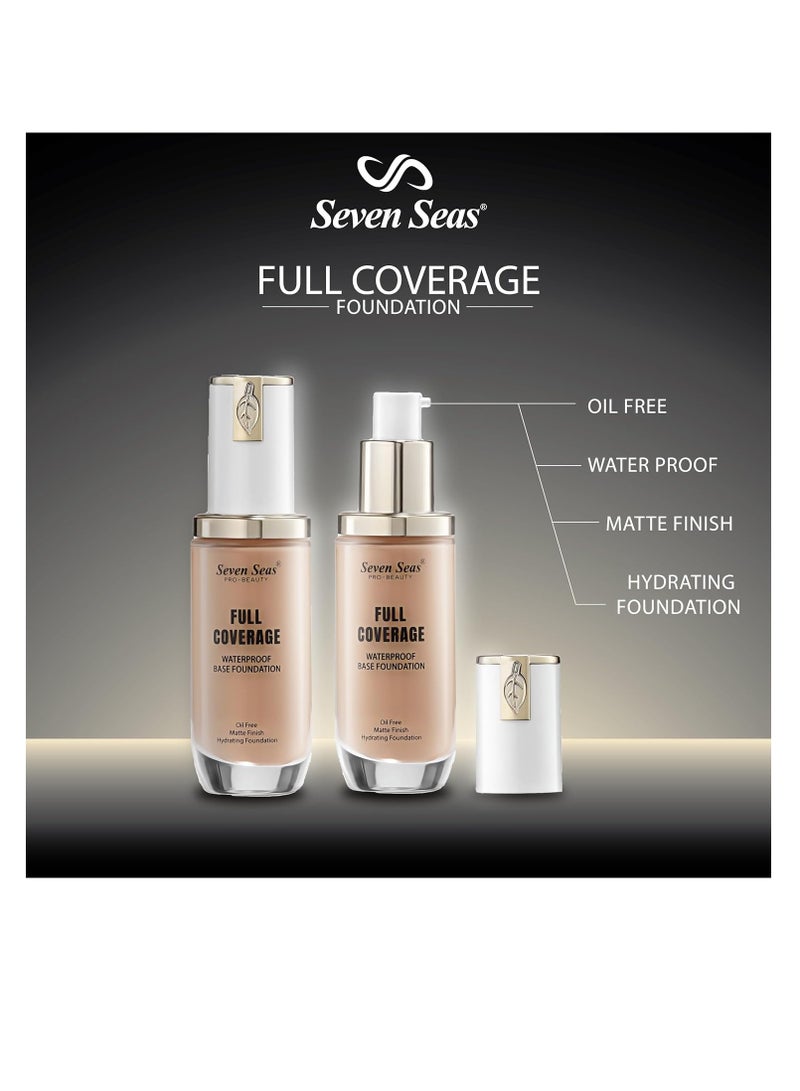 Seven Seas Matte Finish Full Skin Coverage Base Oil Free Waterproof Foundation Long Lasting Full Coverage  Face Makeup Foundation Women  Girls Natural