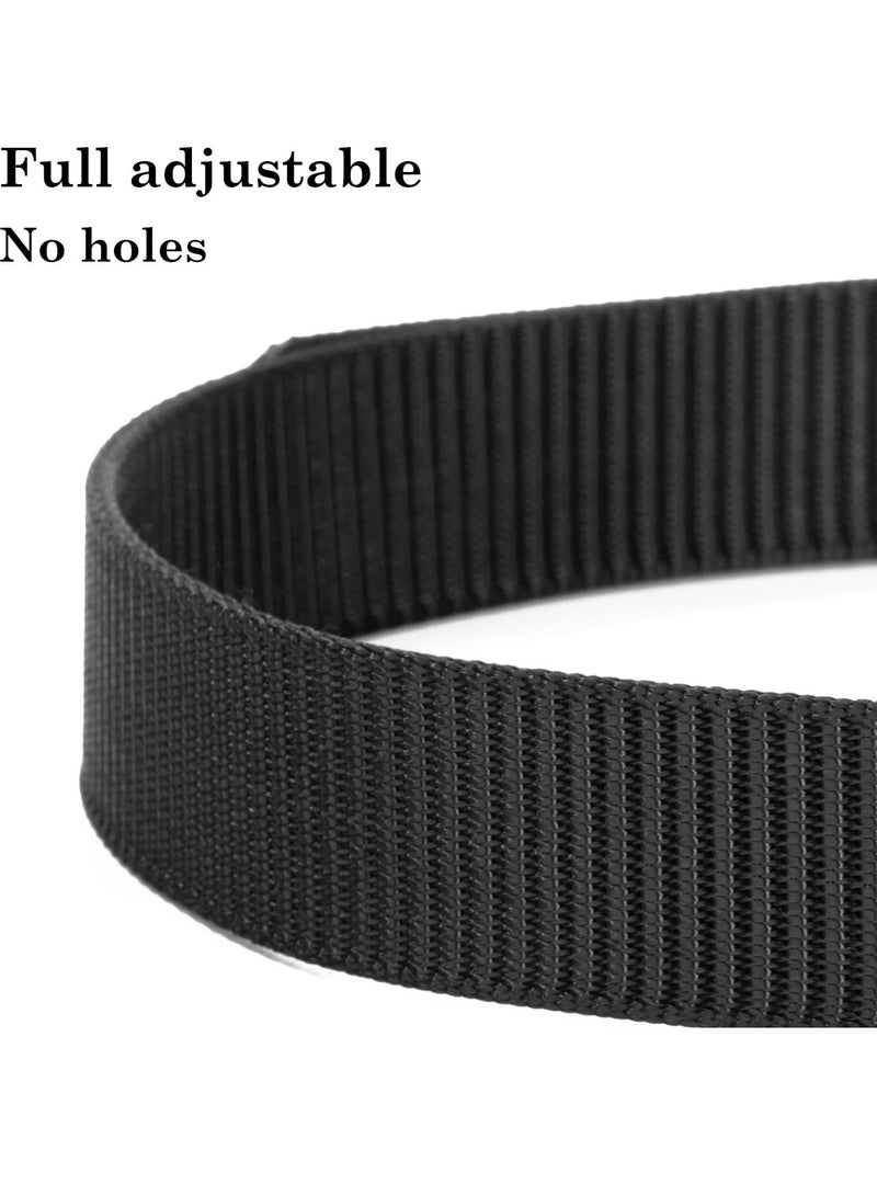 Mens Tactical Belt, 4-Pack Elastic Golf Belts for Men, Elastic Stretch Belts Nylon Casual Belt for Jeans Adjustable Web Belt