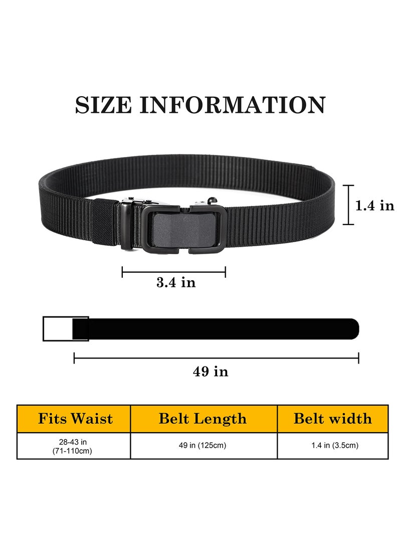 Mens Tactical Belt, 4-Pack Elastic Golf Belts for Men, Elastic Stretch Belts Nylon Casual Belt for Jeans Adjustable Web Belt