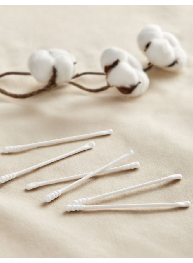 Baby Cotton Swabs Double-ended - Fragrance-Free, Chlorine-Free, Gentle Double-Tipped with Paper Sticks 200Pcs/ 1Pack