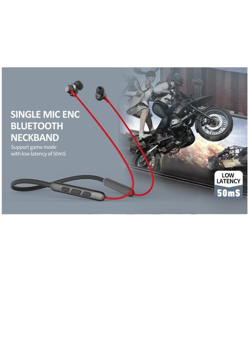 Sound your style with Engage Neck Band E54S Bluetooth Headset Black & Red