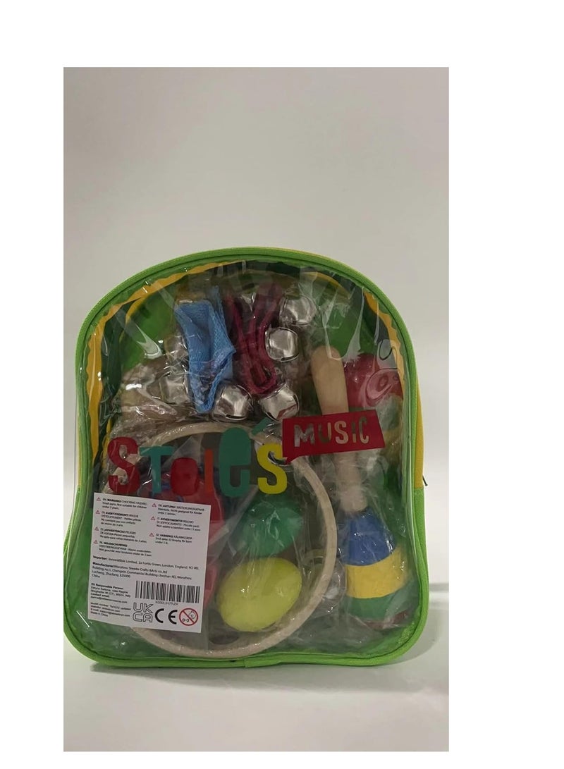 STOIE'S 19 pcs Kids Musical Instruments Set Toddler Musical Instruments for Kids Music Toys Wooden Baby Instruments for Kids Ages 3-5 Montessori Toys
