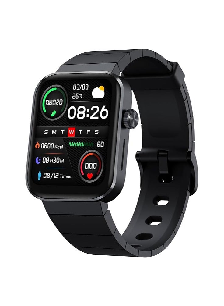 Mibro T1 Smart Watch Bluetooth Call Watch With 1.6-inch AMOLED HD Display Health Tracking & 20 Sport Modes 2 ATM Waterproof Bluetooth 5.0 - Black, Normal