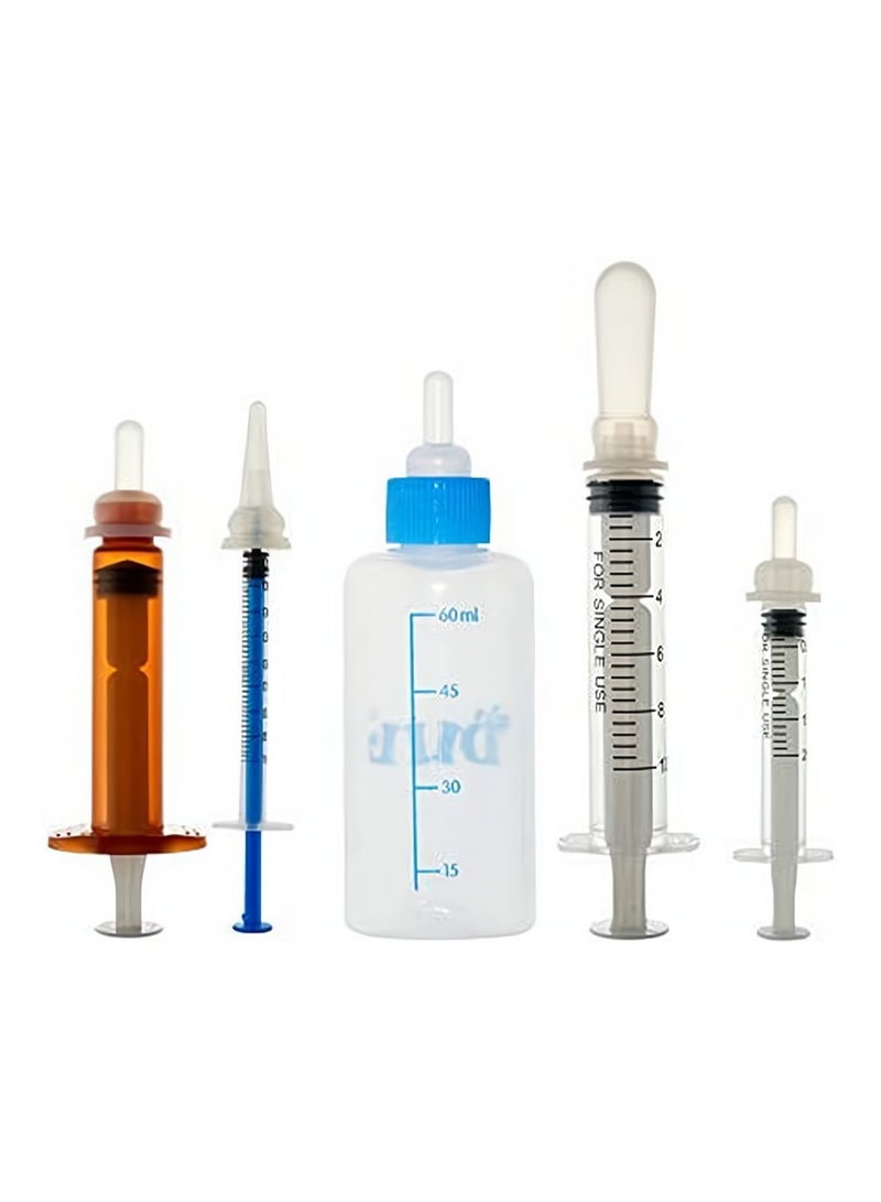Kitten Puppy Feeding Bottles Newborn Small Animals Milk Bottles for Nursing with Replacement Nipples Pet Feeder Set