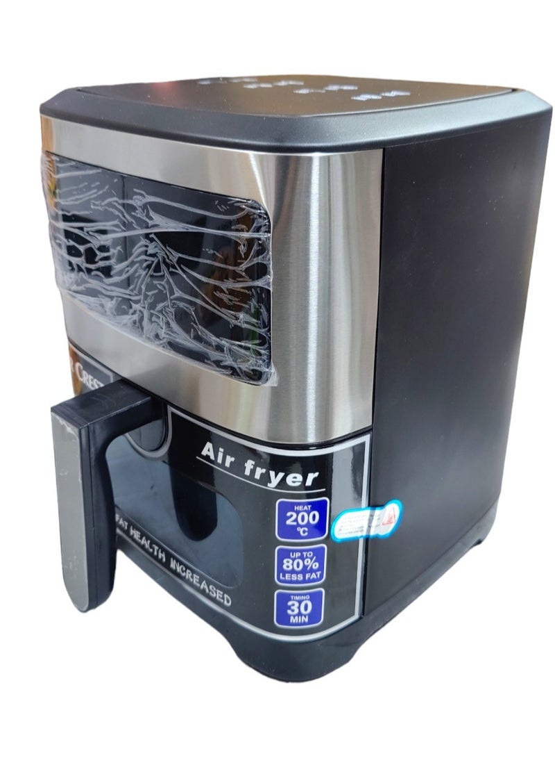 Stainless Steel Digital Air Fryer 10L Performance Range 2200 Watt Rapid Air Convection Heating, KQZX08