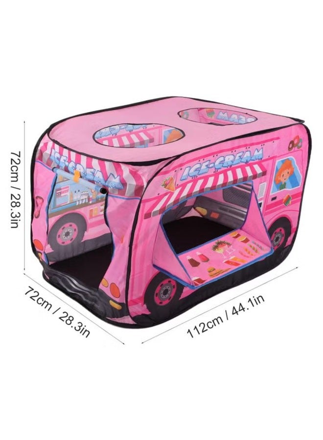 2-4 children playing tent portable ice cream truck pop-up tent indoor and outdoor