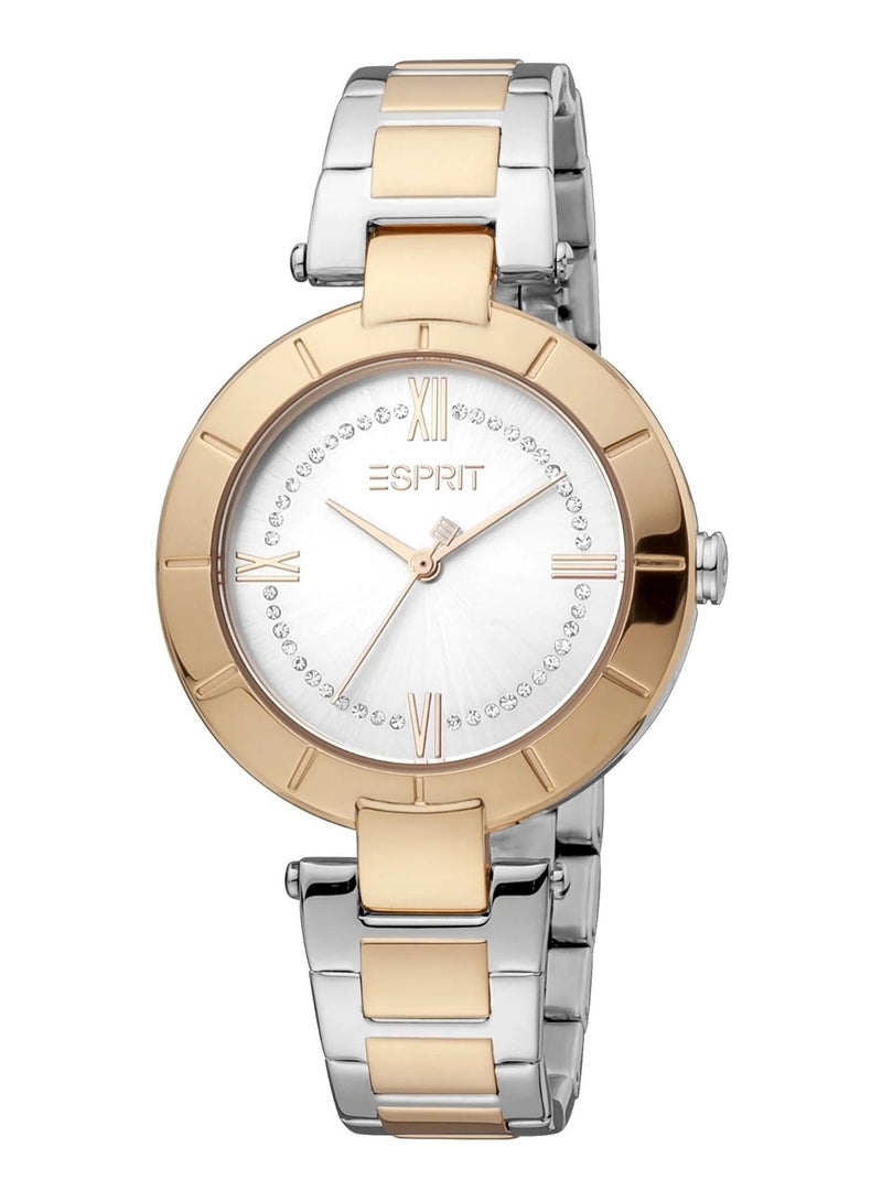 Esprit Stainless Steel Analog Women's Watch With Two Tone Silver And Gold ES1L287M0075