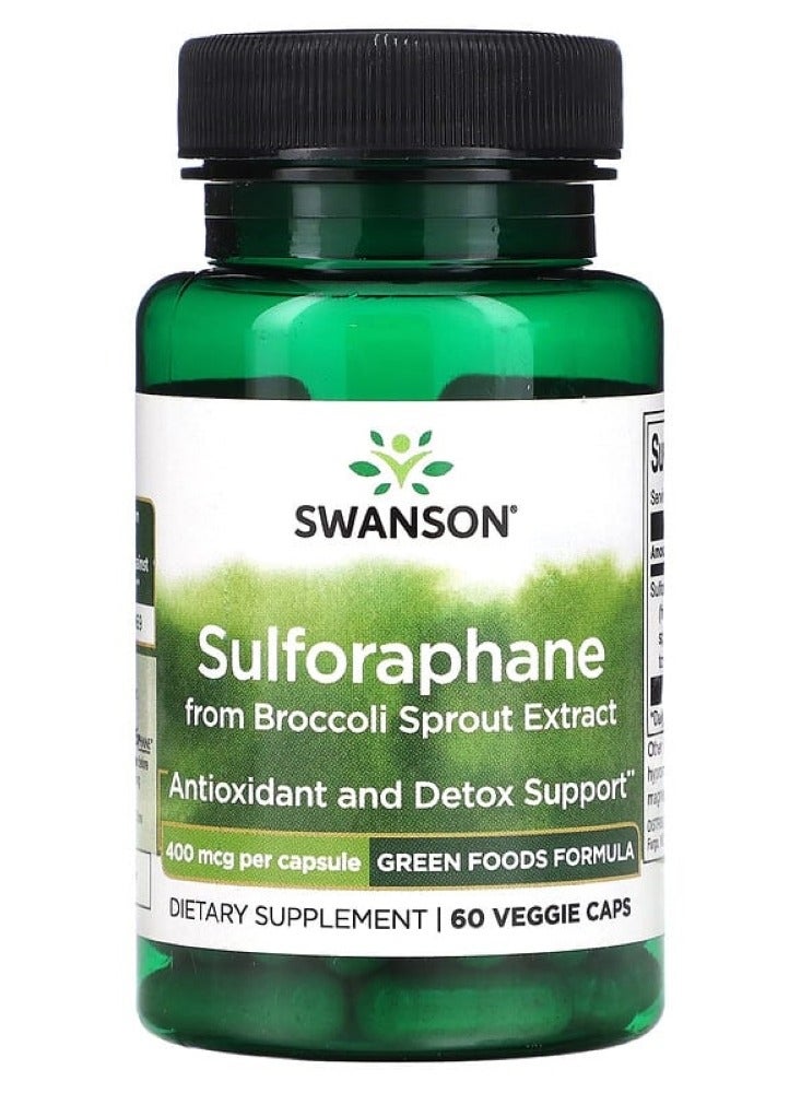 Sulforaphane from Broccoli Sprout Extract 400 Mcg 60 Veg Caps