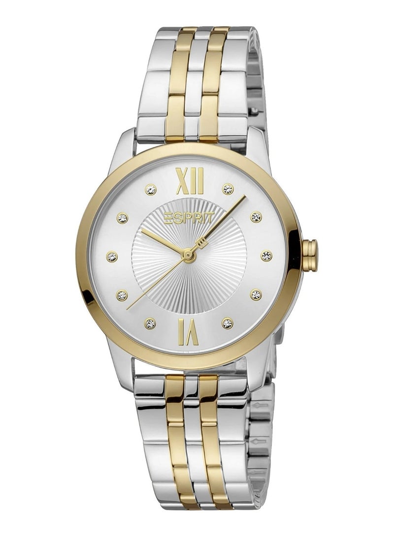 Esprit Stainless Steel Analog Women's Watch With Two Tone Silver And Gold ES1L276M1085