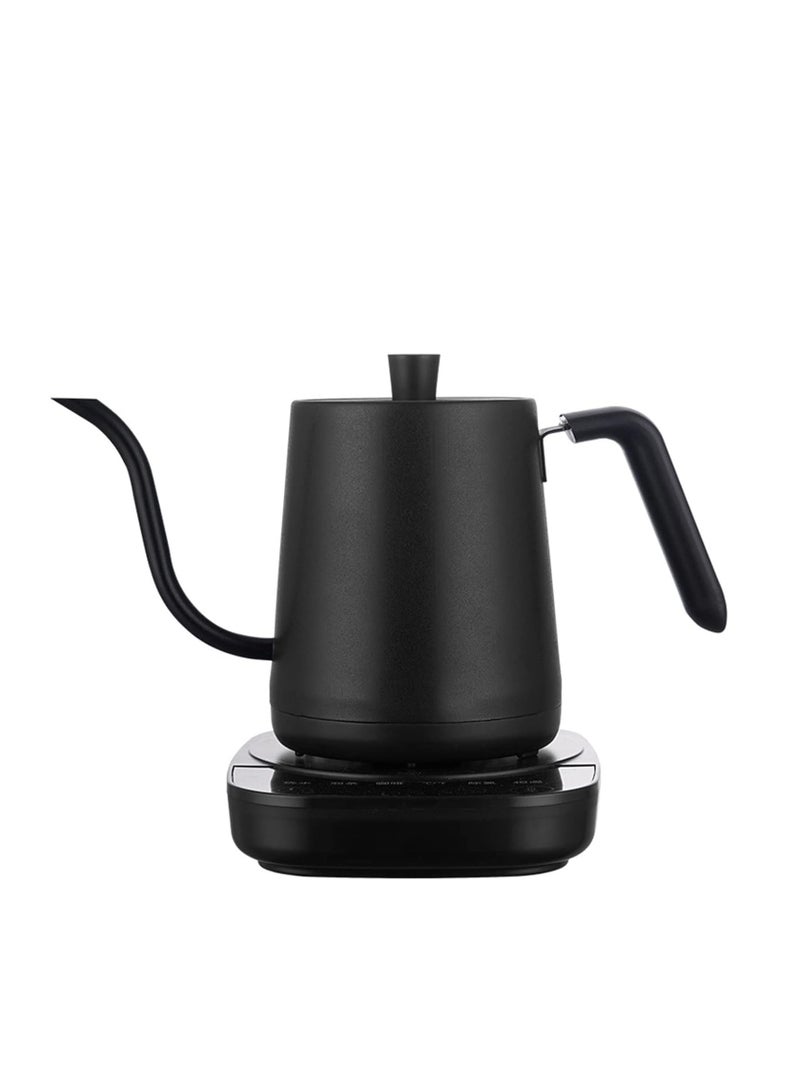 Electric Kettle - 304 Stainless Steel Coffee and Tea Pot, Automatic Temperature Control and Constant Temperature, Quick Heating, Matte Black, 0.9 L 1000 W