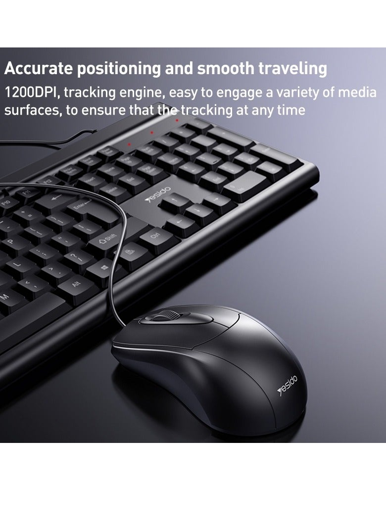 Yesido KB18 High Quality USB Interface Wired Keyboard And Mouse Set