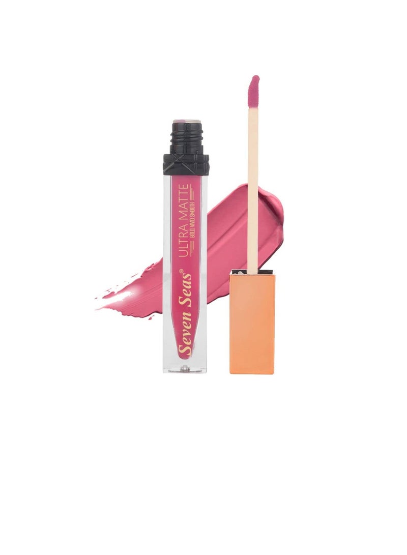 Seven Seas Ultra Smooth Matte Liquid Lipstick Smooth Lip Color Weightless Finish Long Lasting Matte Liquid Lipstick for Women Medium Carmine