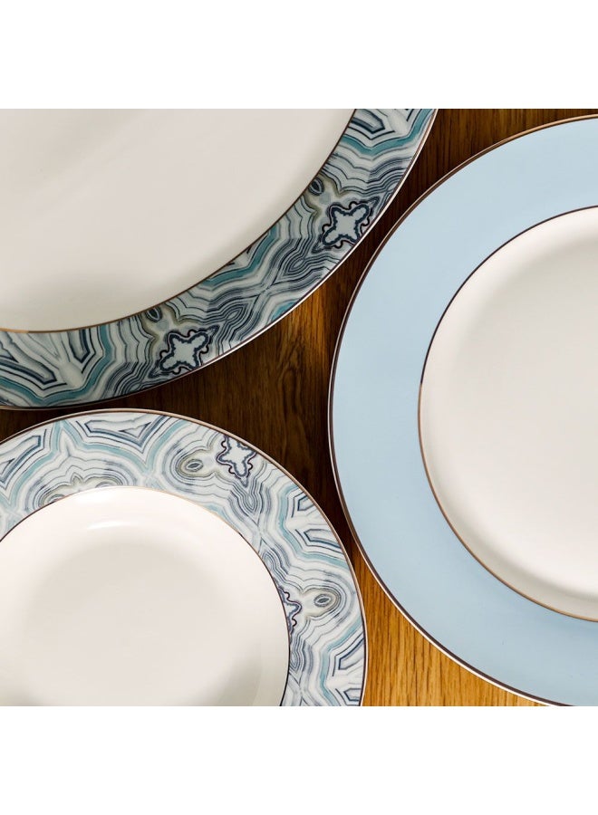 Beatrice 32-Piece New Bone China Dinner Set Serves 6 - Blue