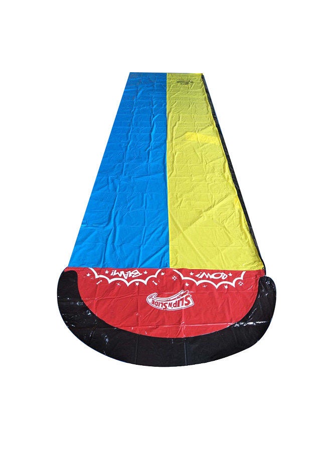 15.75FT Lawn Water Slides with Sprinkler System and Inflatable Crash Pad for Kids Children Summer Backyard Swimming Pool Games Outdoor Water Toys