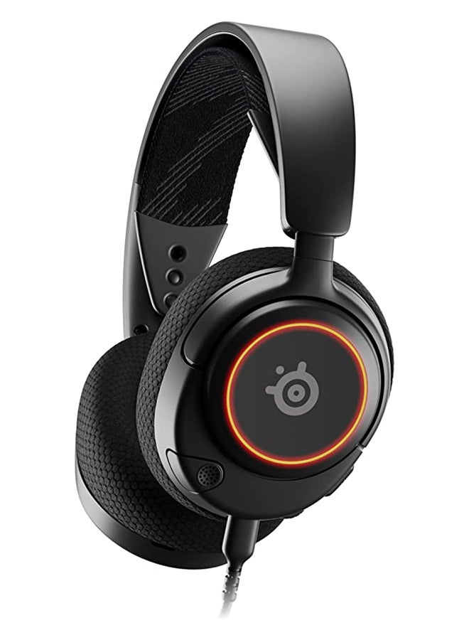 Arctis Nova 3 Multi-System Gaming Headset, Hi-Fi Drivers, 360° Spatial Audio, RGB Lights, AirWeave Memory Foam Earcups, Lightweight, ClearCast Gen 2 Mic, For PC/PS5/PS4, Black | 61631