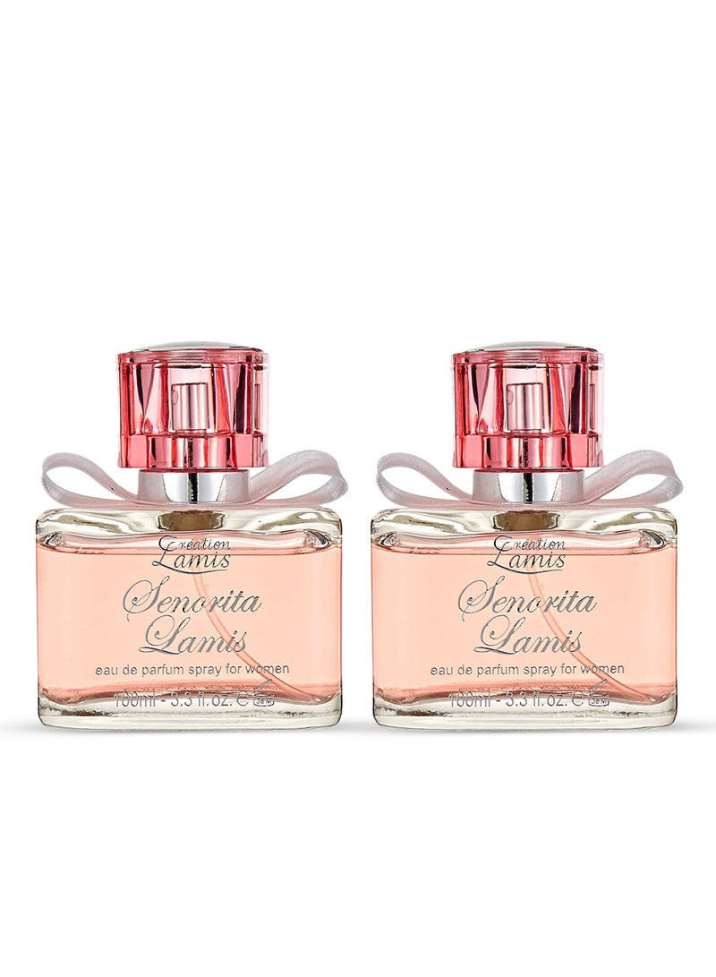 Senorita Lamis Eau de Parfum For Women 100ml (Pack of 2)