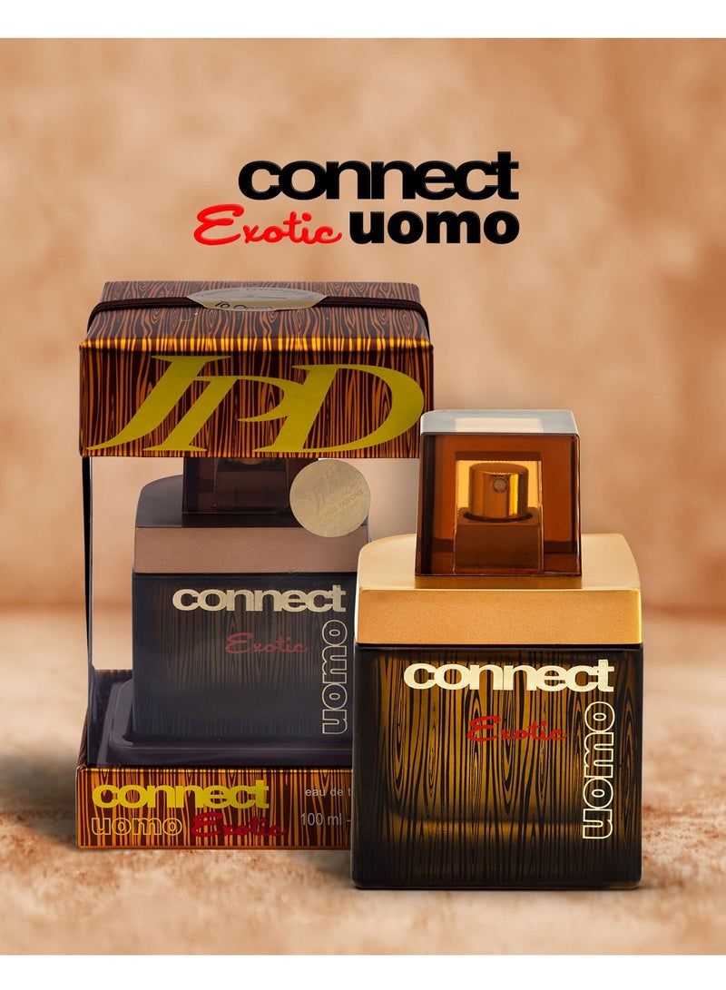 Connect Uomo Exotic Eau de Toilette For Men 100ml (Pack of 2)