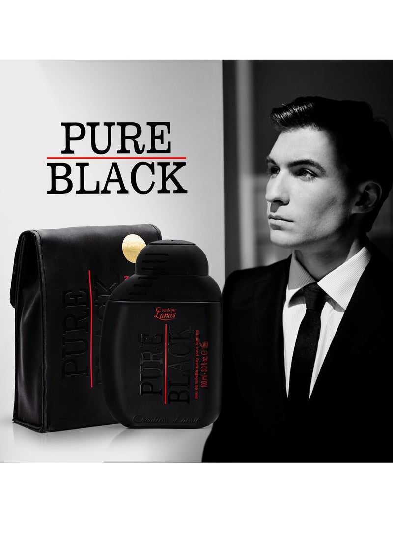 Pure Black Eau de Toilette For Men 100ml (Pack of 2)