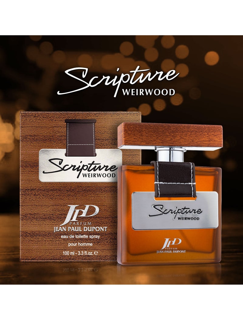 Scripture Weirwood Eau de Toilette For Men 100ml (Pack of 2)