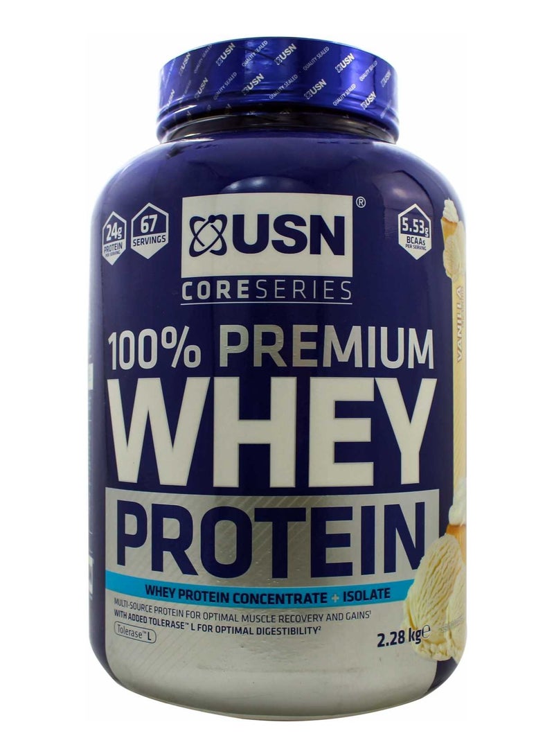 USN 100% Premium Whey Protein 2.28kg Vanilla Flavor 67 Serving