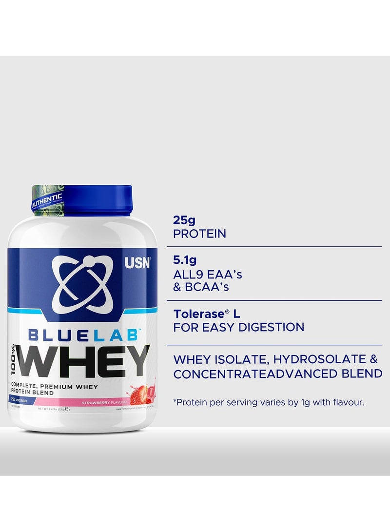 USN Bluelab 100% Whey Protein Strawberry Flavor 2kg 58 Serving