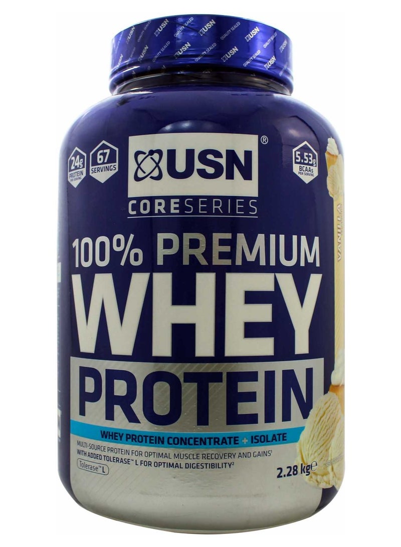 USN 100% Premium Whey Protein 2.28kg Vanilla Flavor 67 Serving