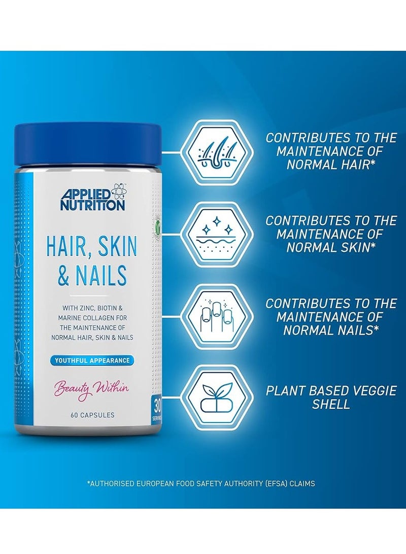 Applied Nutrition Hair Skin and Nail 60 Capsules