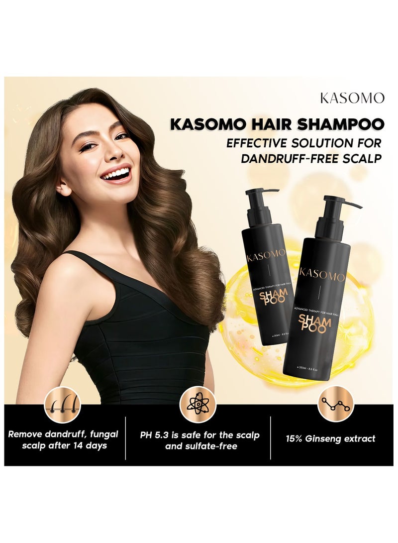 KASOMO HAIR SHAMPOO - Anti-dandruff shampoo for normal to oily hair Prevents dandruff from returning and creates long, beautiful and strong hair | The best anti-dandruff shampoo made in the USA 250ml