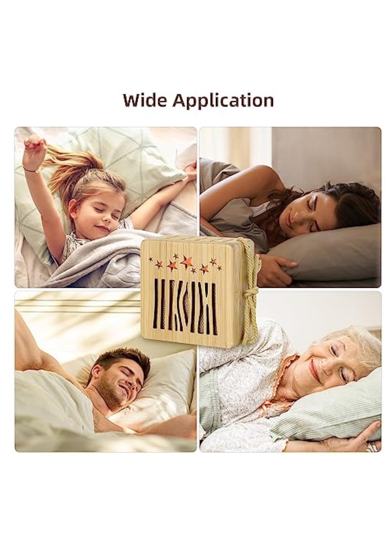 White Noise Machine with 30 Soothing Sounds and Bluetooth, Sunrise Alarm Clock, Bedside Dream Machine, Portable Sleep Helper Sound Relaxation Machine, Large Battery, Timer and Ambient Light