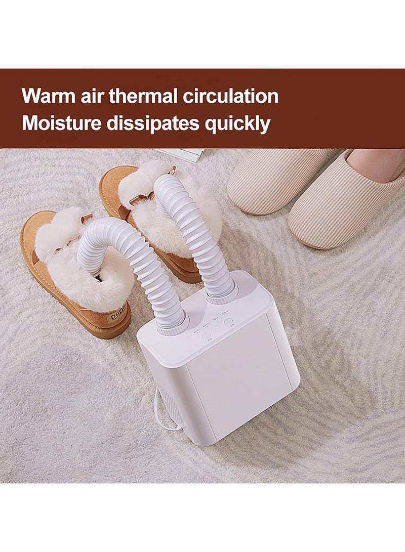 Electric Shoe and Boot Dryer, Portable Shoes Warmer Dryer with 55°C Constant Temperature System, Timer & Fan for Work Boot, Quick Drying, Eliminate Damp & Odor