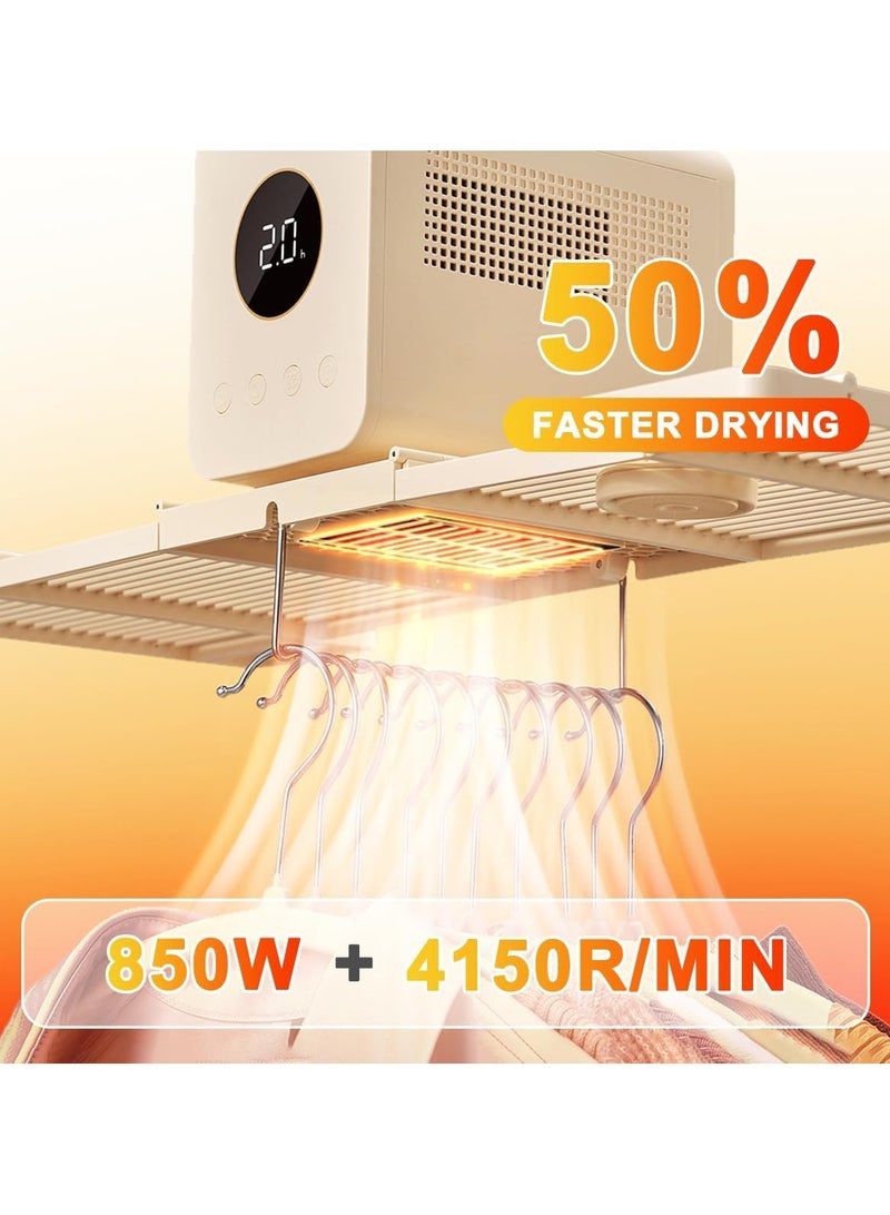 Portable Clothes Dryer, 850W Foldable Travel Mini Dryer for Clothes, Portable Dryer Machine for Apartments RV Home Dorm, Small Compact Electric Dryers for Clothes Underwear Baby Socks