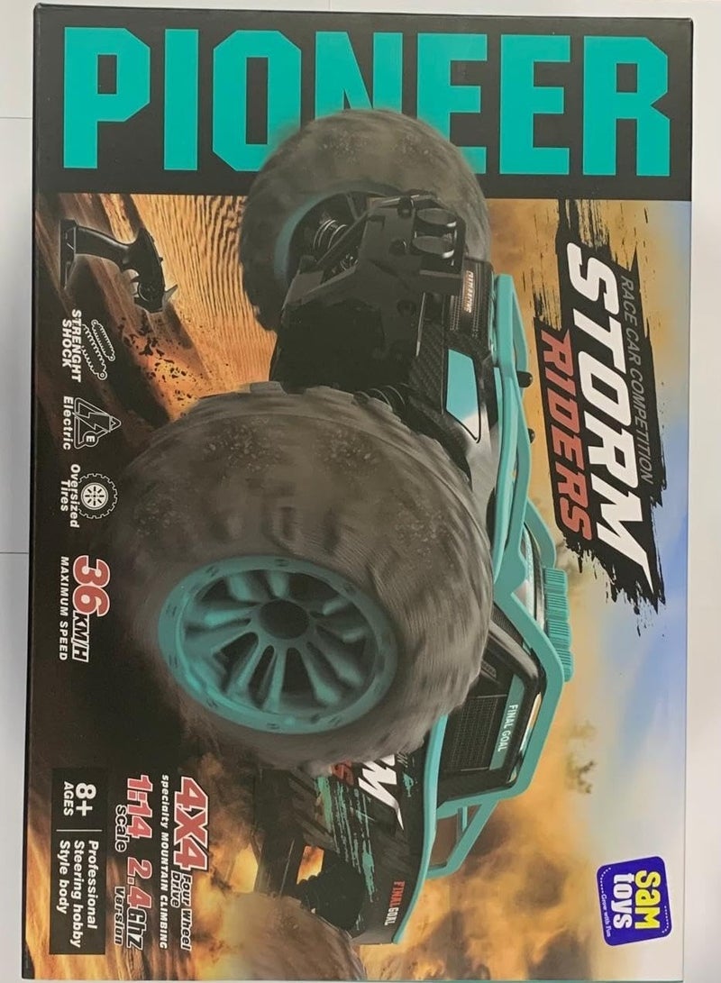 SAM Toys - 1:14 High speed RC car Hobby Line Storm Riders Red/Blue