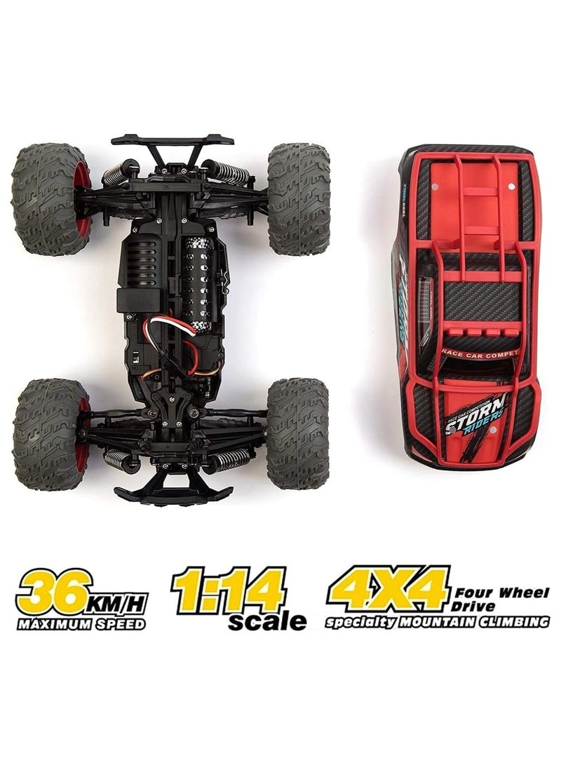 SAM Toys - 1:14 High speed RC car Hobby Line Storm Riders Red/Blue