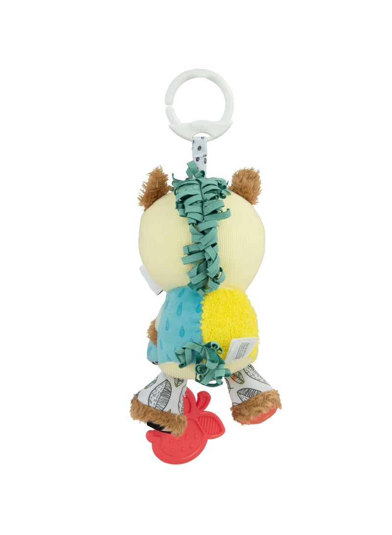 Carson Clydesdale: Clip-and-Go Baby Pram Toy, Multicolored Sensory Horse with Crinkly Features and Chewy Teether, Ideal for Early Learning and Development, Suitable for Ages 0-6 Months and Up