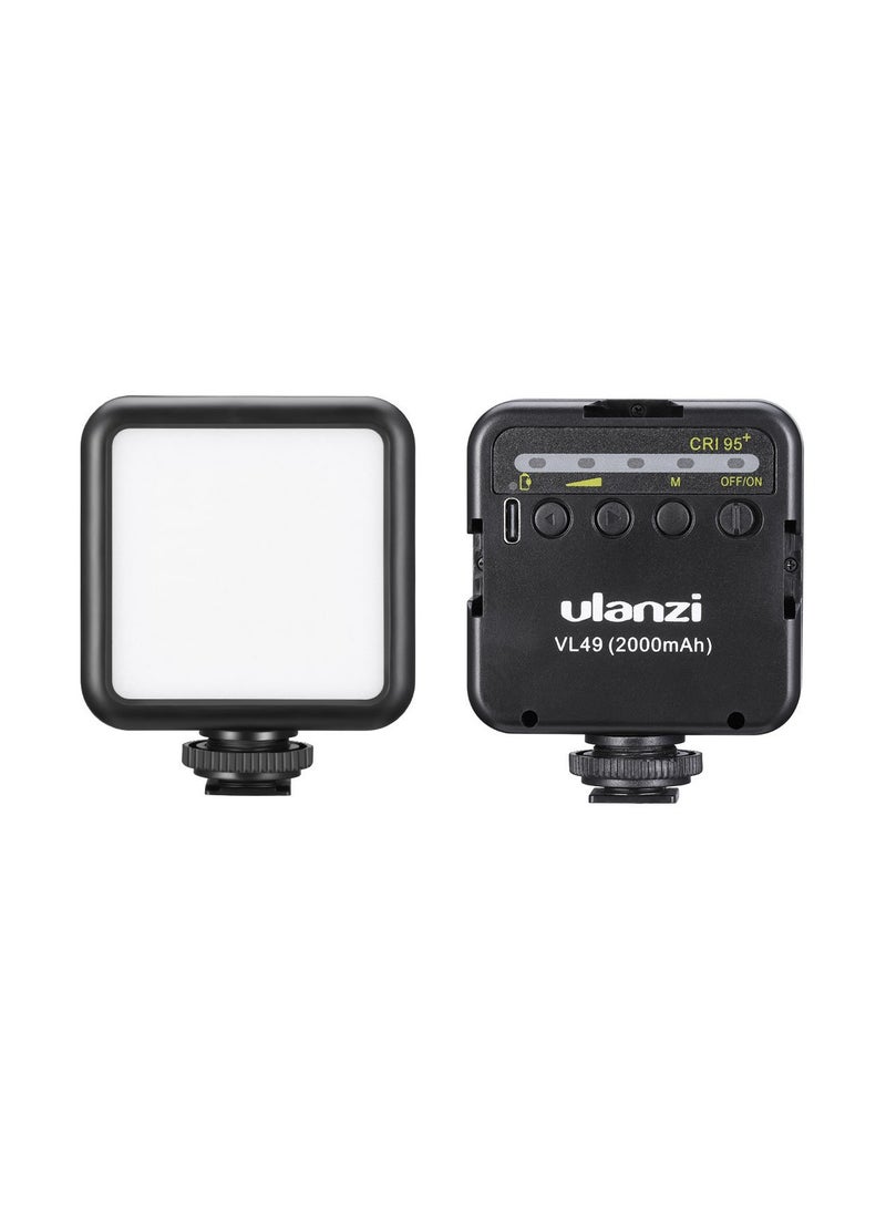 Ulanzi VL49 RGB Mini LED Photography Light Built-in Lithium Battery Camera Mobile Phone Live Broadcast Beauty Fill Light