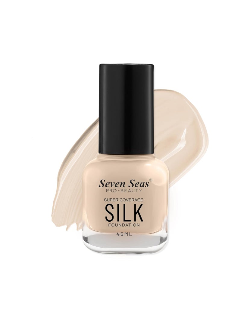 Seven Seas Super Coverage Silk Foundation Matte Finish   Blendable Normal to Oily Skin Combination Smooth WIth Flawless Beauty  Natural