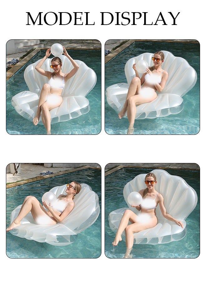 Swimming Pool Inflatable Seashell Float Seashell Inflatable Pool Float Seashell Mermaid Theme Party Floating Ball Giant Air Mattresses Floating Bed Mattress Beach