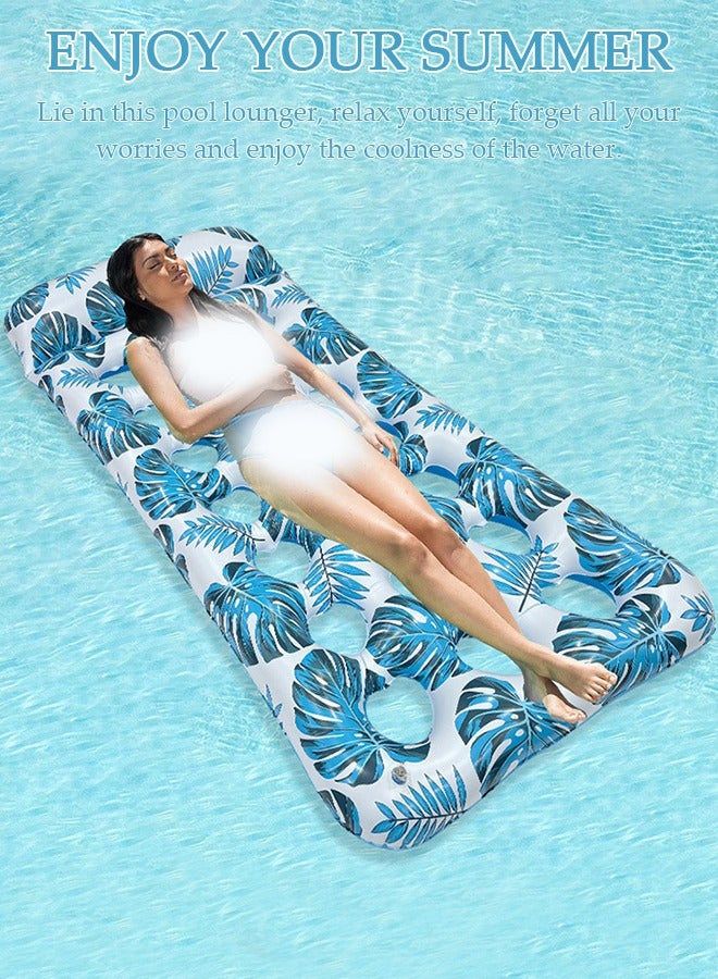 Pool Floats, Inflatable Pool Float Rafts for Men and Women, Water Inflatable Hole Floats Rafts Adult Swimming Pool Reclining Chair Float Bed, Cooling Pool Float Summer Party Floats