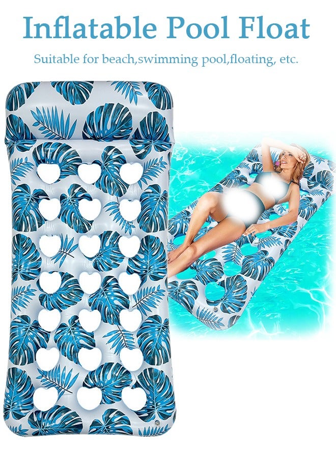 Pool Floats, Inflatable Pool Float Rafts for Men and Women, Water Inflatable Hole Floats Rafts Adult Swimming Pool Reclining Chair Float Bed, Cooling Pool Float Summer Party Floats