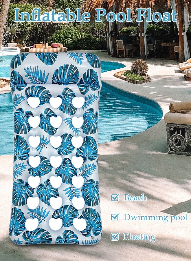 Pool Floats, Inflatable Pool Float Rafts for Men and Women, Water Inflatable Hole Floats Rafts Adult Swimming Pool Reclining Chair Float Bed, Cooling Pool Float Summer Party Floats